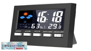 DC-001 Digital Alarm Clocks LCD Temperature Humidity Weather Station Display Table Clock Review