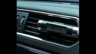 LCD Display Digital Clip on Car Clock Thermometer Temperature Meter Gauge