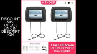 KTYDKP Universal Car Headrest Monitor Rear Seat no Touch Screen Pillow 7 inch TFT LCD Display Remote