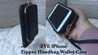 ZVE iPhone 6s Leather Zipper Handbag Wallet Case Review | Unboxing
