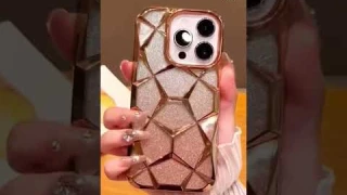 Geometric Diamond Soft Plating Gradient Glitter Case | Peeperly