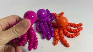 Articulated octopus fidget toy