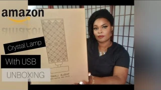 Amazon Crystal Table Desk Lamp with USB Port| Product Unboxing and Review
