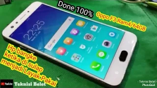 Restorasi LCD Oppo F3 Akibat Jatuh Dari Motor