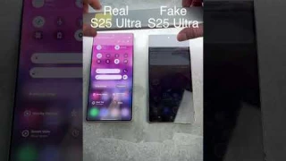 Fake Galaxy S25 Ultra vs Real – Brightness Test!  Can You Spot the Difference? #GalaxyS25 #TechTest