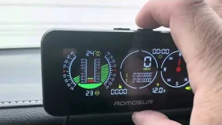 Car inclinometer