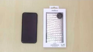 Melkco Herman Series Crocodile Pattern Genuine Leather Wallet Book Type Case for Apple iPhone X