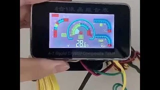 4 In 1 LCD 12v/24v Oil Pressure Voltmeter Volt Water Temperature Oil Fuel Gauge With 10mm