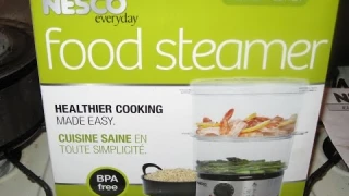 product review of 4 quart NESCO Electric Steam Cooker Model ST-25F - food steamer