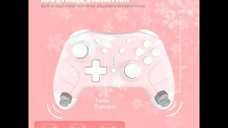 Mytrix Wireless Pro Controller for Nintendo Switch Tutorial - Sakura Pink - Adjustable Turbo Speed