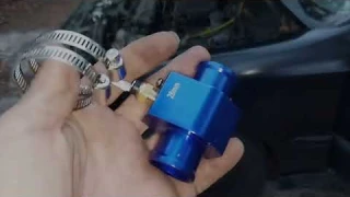 Honda civic sedan water temp  joint pipe sensor radiator hose adapter install