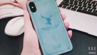 Kayxan 9plus deer head protective leather phone case Slim Soft TPU 2 in 1 covers with groove