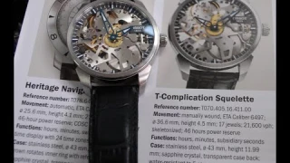 2019 Tissot T-Complications Squelette men's skeleton watch with box and papers.  T070.405.16.411.00