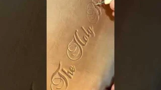 Custom Bible Leather Tooling Ornate Script