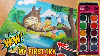 Drawing My Neighbor Totoro - Studio Ghibli Characters (Mont Marte Studio Watercolour set 26pc)
