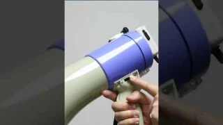 Megaphone with shoulder strap, 25W, 500m, siren, voice function, whistle tone, detachable microphone