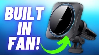 ESR HaloLock Wireless Car Charger with CryoBoost REVIEW! // MagSafe iPhone Vent Mount + FAN! 🔋