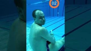 Epic sledding in swimming pool