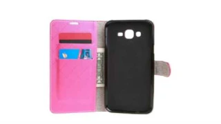 Rose Leather Wallet Case for Samsung Galaxy J5