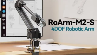Waveshare RoArm-M2-S, Desktop Robotic Arm Kit, High-torque Serial Bus Servo, Based On ESP32, 4-DOF