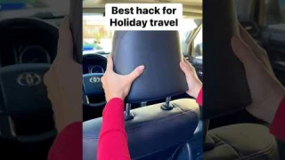 Diy iPad holder for holiday travel  #roadtrip #holidaytravel #mom #auto #ipad
