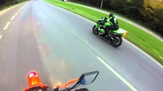 Kawasaki Ninja ZX-7R on way to ace cafe london go pro3+ 2015