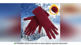 Women Thicken Windproof Plus Velvet Driving Mittens Touch Screen Gloves Skiing Gloves