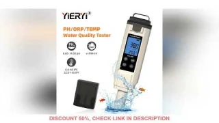 Yieryi PH ORP Temperature Water Quality Tester Pen With Backlight Digital PH Meter For Pool Aquarium