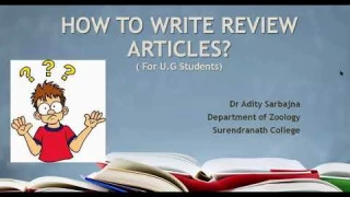 How to write a review article?