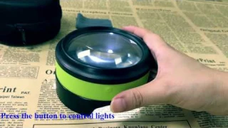 3Q Optical Dome Magnifying Glass with Light for Reading Books