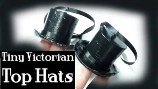 Victorian Men's Top Hat Christmas Ornaments