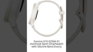Garmin 010-02566-01 vivomove Sport Smartwatch with Silicone Band (Ivory)