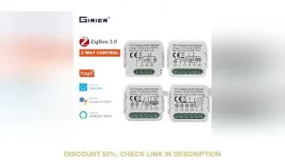 GIRIER Tuya ZigBee 3.0 Switch Module 10A Smart Home DIY Breaker 1 2 3 4 Gang Supports 2 Way Control
