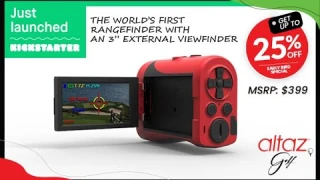 Altaz Golf Rangefinder with 3" LCD screen as an external viewfinder