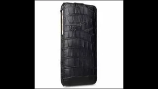 Melkco Premium Leather Cases Jacka Type (Black Crocodile Print Pattern)