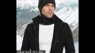 Unisex Winter Woolen Beanie Scarf (Fur Inside) and Touchscreen Gloves set winter Cap