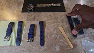 Juntan Curved Ends Silicone vs Binlun Silicone vs Niziruoup Rubber Watch Strap Unboxing and Review