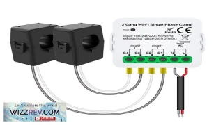 TUYA Wi Fi Single Phase Clamp Smart Home Meter AC100 240V 80A Real time Energy Review