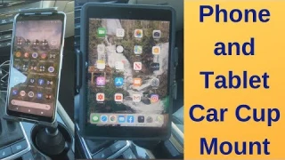TOOVREN Car Cup Holder Mount For Smart Phones And Tablets Review And Demo
