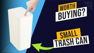 Small Trash Can with pop up lid Review