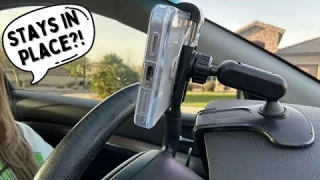 Car Phone Mount, Cell Phone Holder for Car 360 Degree Rotation Dashboard Car Clip Mount Stand Review