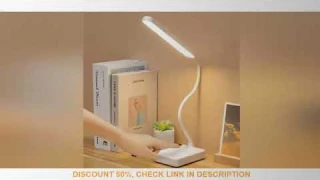 30 LED Reading Light Dimmable 3 Modes USB Rechargeable Touch Control Reading Study Light Table Lamp