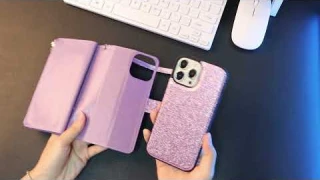 iPhone 13 Detachable Wallet Case with Zipper Coin Pocke Magnetic Case