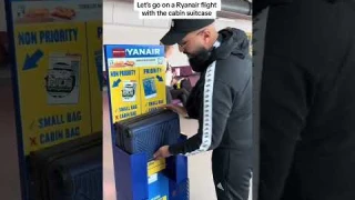 Does the famous Ryanair suitcase fit under the seat with the wheels on?