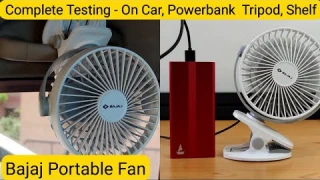 Bajaj PYGMY Mini 110 mm Personal Fan | Testing - Car, Powerbank, Shelf, Tripod 🔥🔥