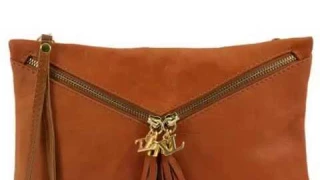 New 81409884 - TUSCANY LEATHER: AUDREY - Soft LEATHER CLUTCH / Handbag wit Product images