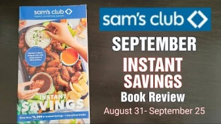 SAM'S CLUB INSTANT SAVINGS SALE book review for SEPTEMBER!🛒