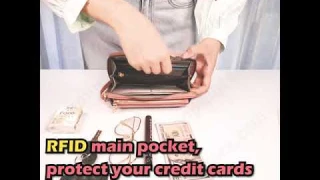 RFID Touchscreen Large Capacity Crossbody Phone Bag Purse Cell Phone Wallet