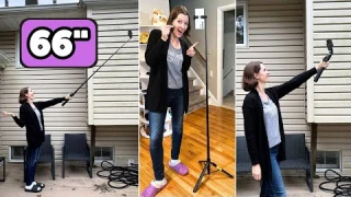 FULL DEMO Review - Toneof 66" Auto Open Selfie Stick Tripod with Bluetooth Remote