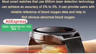 2025 Smartwatch for Men ⌚ | ECG+PPG, Blood Pressure, Uric Acid & Lipids Monitor + Bluetooth Calls!